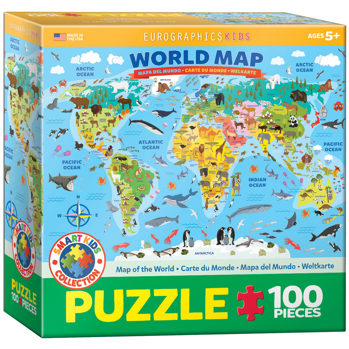 Eurographics Kids - World Map 100 Piece Jigsaw Puzzle