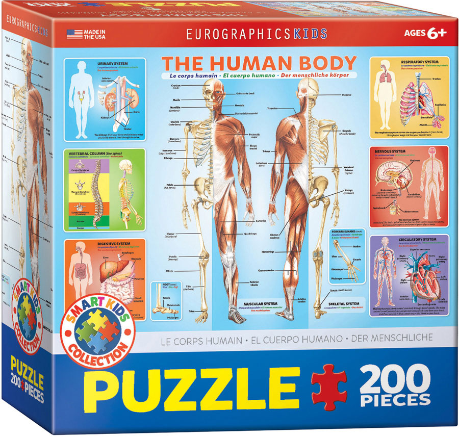 Eurographics Kids - The human body 200 Piece Jigsaw Puzzle