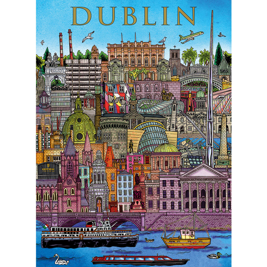 Gibson - Dublin Cityscapes 500 Piece Jigsaw Puzzle image 1
