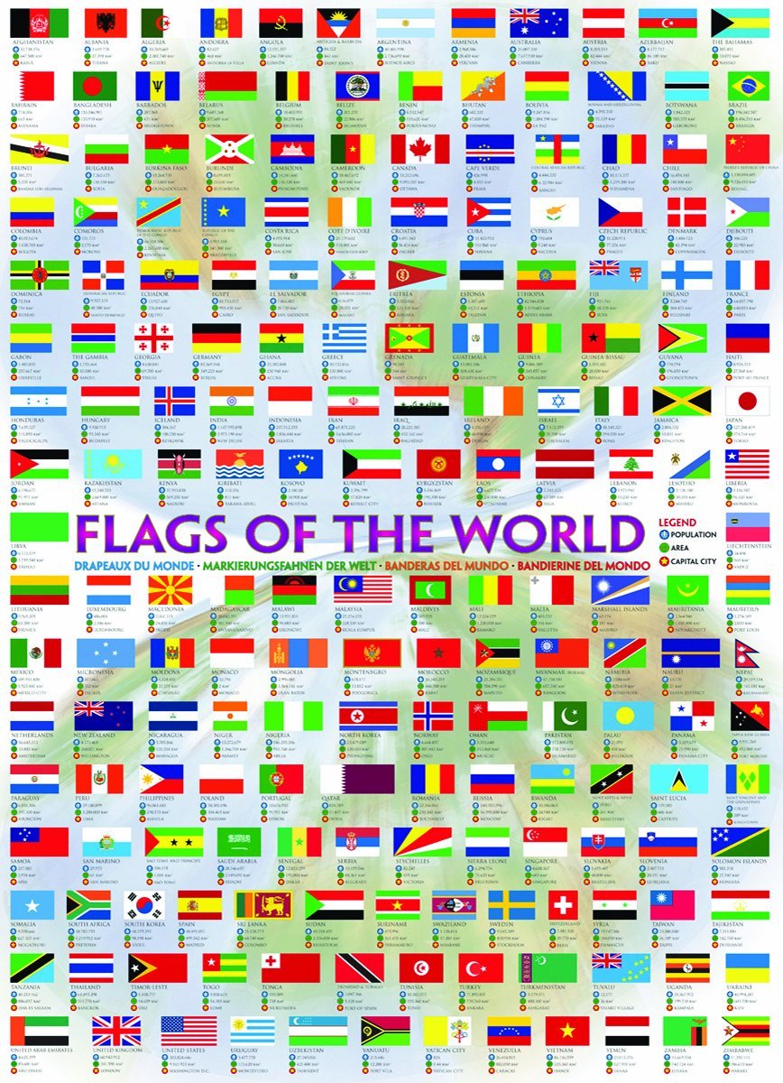 Eurographics - Flags of the World 1000 Piece Jigsaw Puzzle image 1