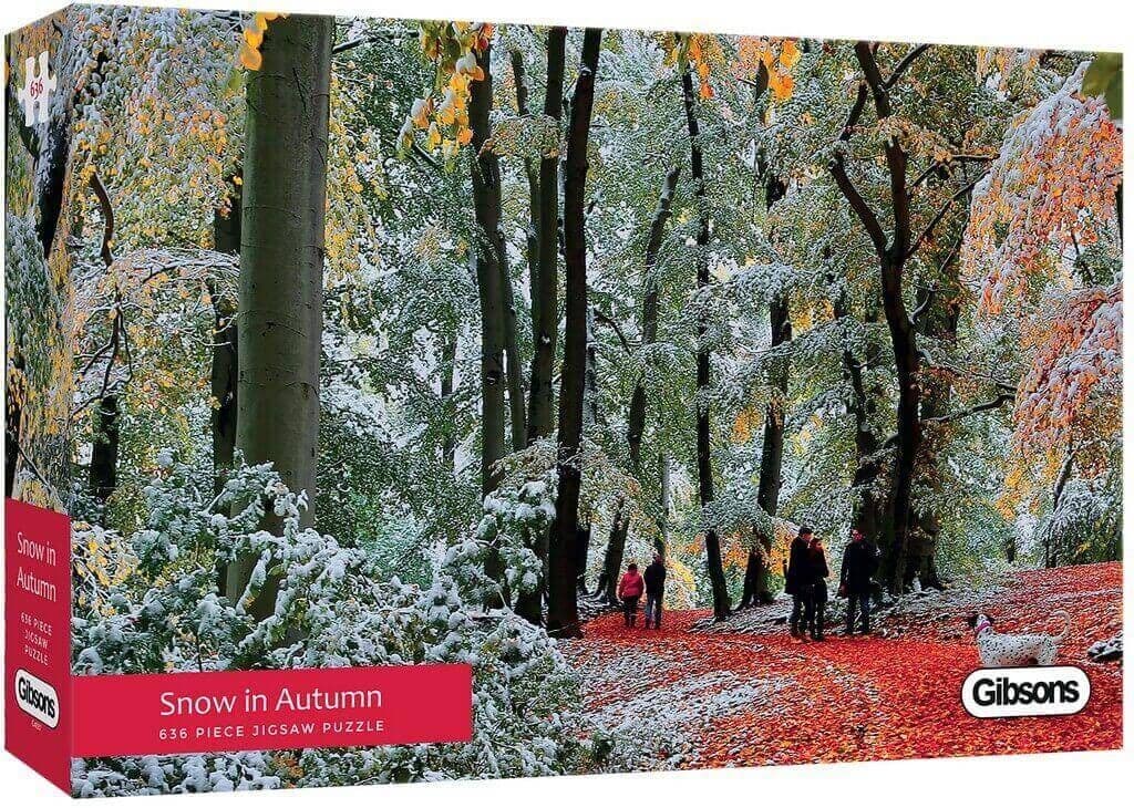 Gibson - Snow in Autumn 636 Piece Jigsaw Puzzle image 0