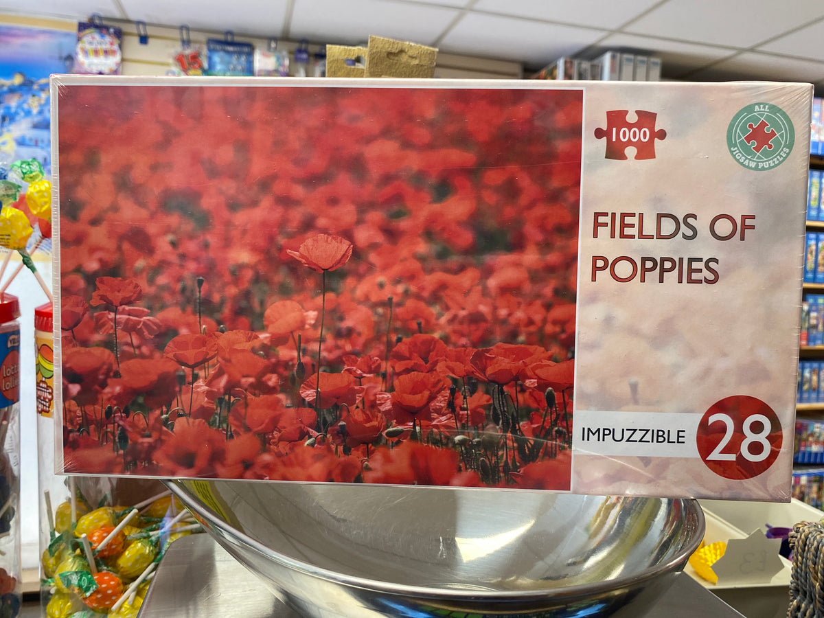 AJP - Field of Poppies 1000 Piece Impossipuzzle Jigsaw