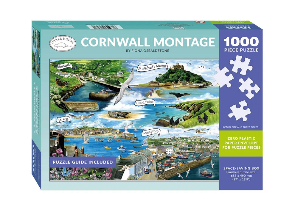 Otterhouse - Cornwall Montage 1000 Piece Jigsaw Puzzle Piece Jigsaw Puzzle