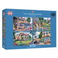 Gibson - The Gardener's Round 4 x 500 Piece Jigsaw Puzzle