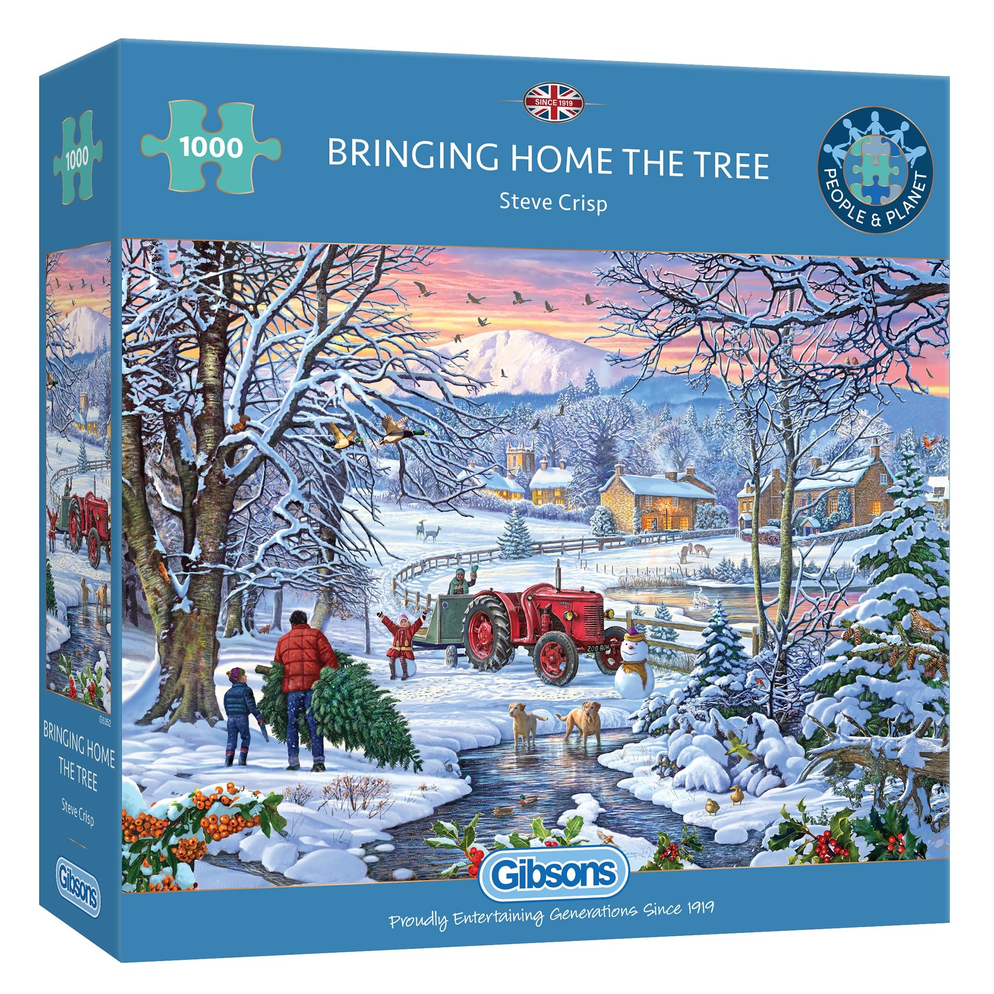 Gibson - Bringing Home The Tree 1000 Piece Jigsaw Puzzle image 0