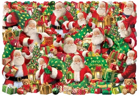 Wentworth - Festival of Santas 40 Piece Wooden Jigsaw Puzzle