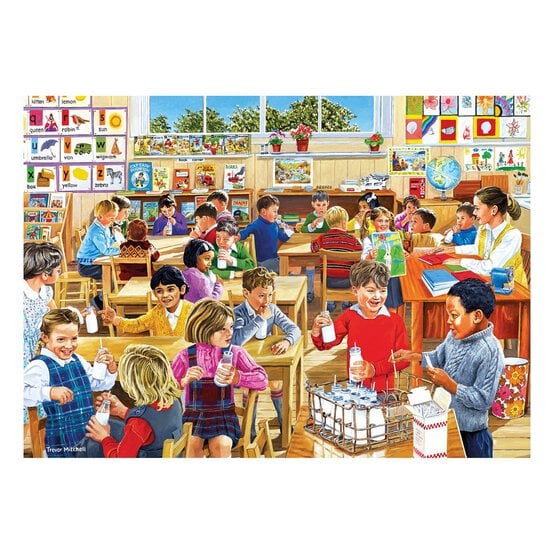 Gibson - School Days 4 x 500 Piece Jigsaw Puzzle image 1
