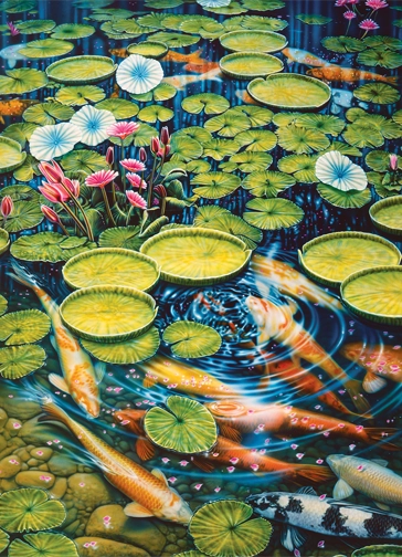 Cobble Hill - Koi Pond 1000 Piece Jigsaw Puzzle
