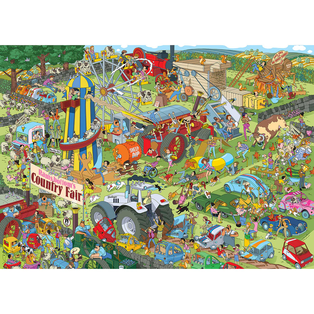 Gibson - Country Show Chaos 1000 Piece Jigsaw Puzzle image 1