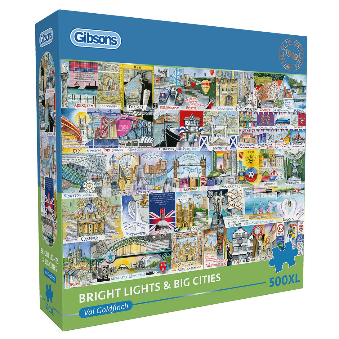 Gibson - Bright Lights & Big Cities 500XL Piece Jigsaw Puzzle image 0