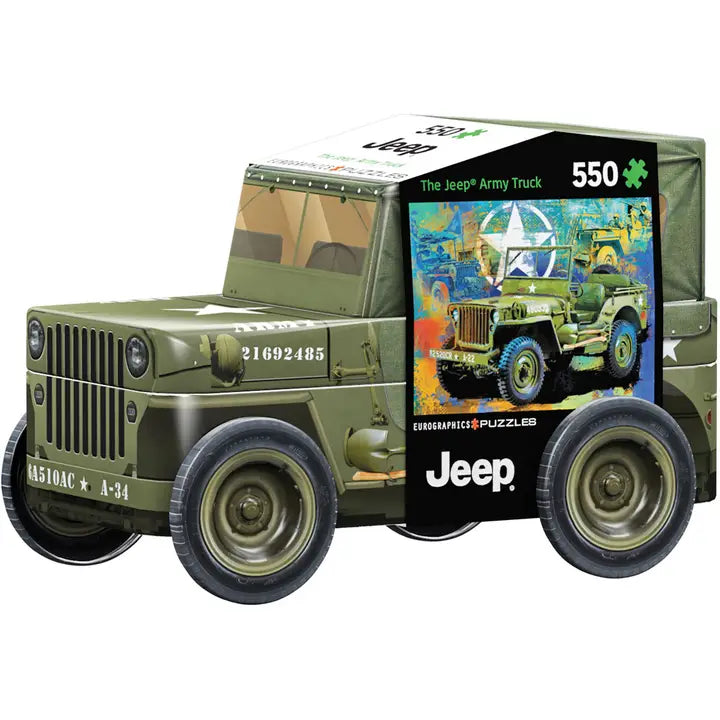 Eurographics - Military Jeep Tin 550 Jigsaw Puzzle image 0