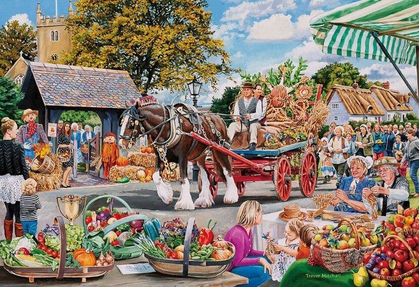 Gibson - Village Celebrations 4 x 500 Piece Jigsaw Puzzle image 4