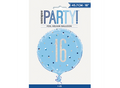 18" - Baby Blue Spotty Age 16 Helium Balloon