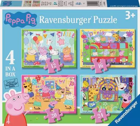 Ravensburger - 4 in a Box Peppa Pig: Let's Party!