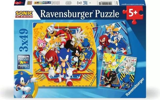 Ravensburger - 3 x 49 Sonic the Hedgehog Jigsaw Puzzle
