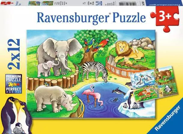Ravensburger - 2 x 12 Animals in the Zoo Jigsaw Puzzle