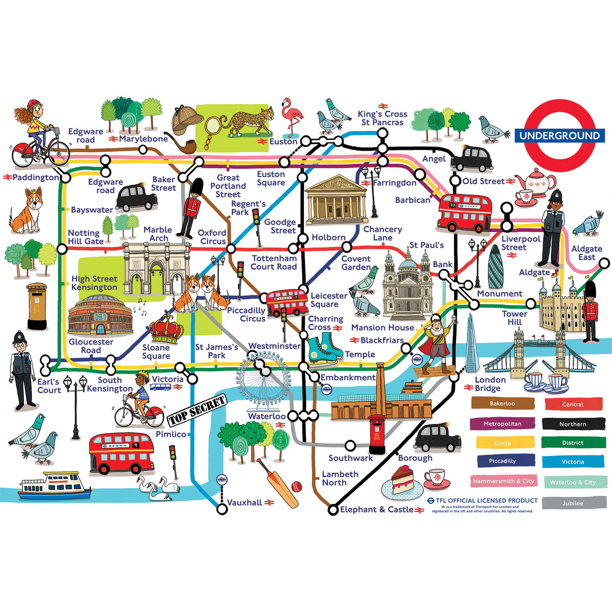Gibsons - Adventures on the London underground 250XL Piece Jigsaw Puzzle