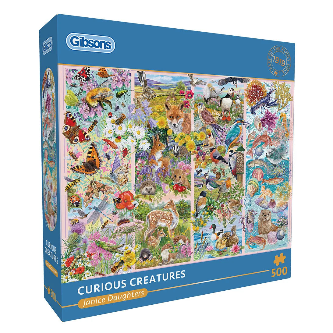 Gibsons - Curious Creatures 500 Piece Jigsaw Puzzle