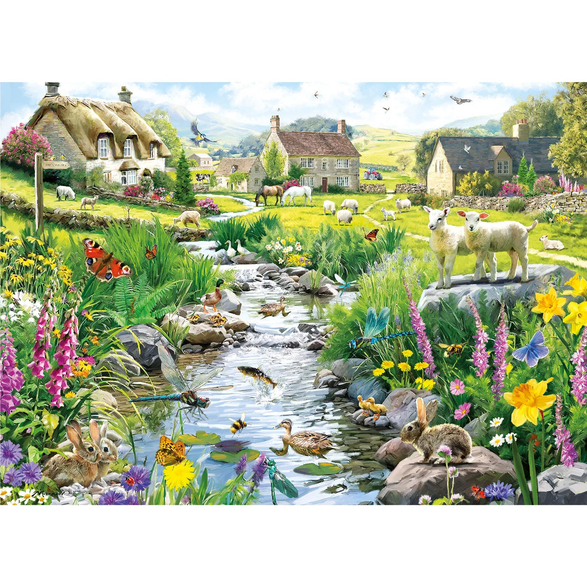 Gibsons - Babbling Brook 500XL Piece Jigsaw PuzzleXL Piece Jigsaw Puzzle