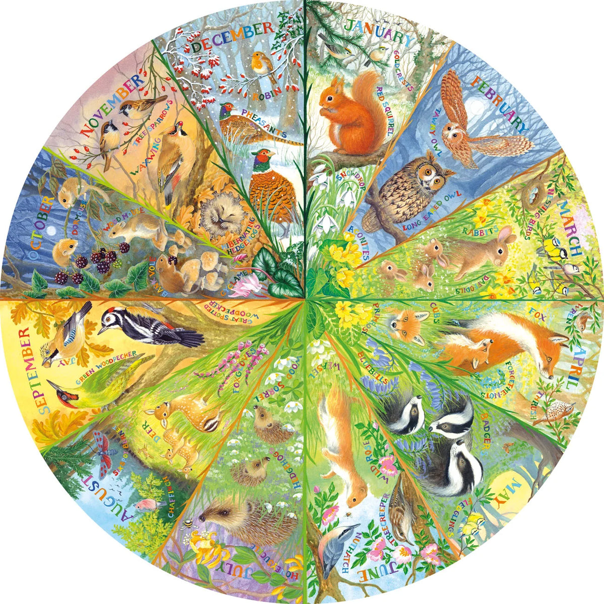 Gibsons - A year in the forest 500 Piece Jigsaw Puzzle