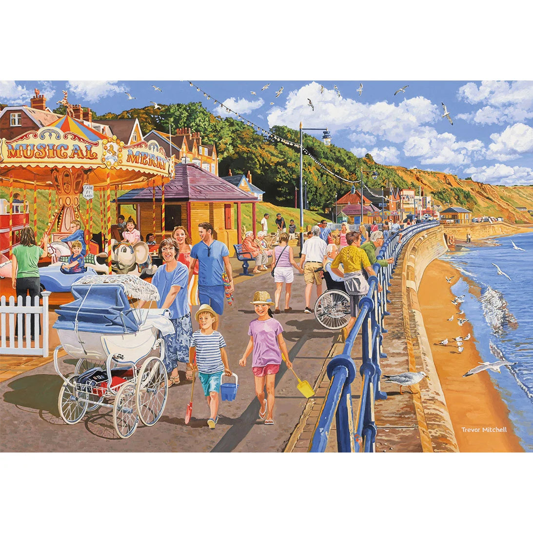 Gibson - Beside the seaside 4 x 500 Piece Jigsaw Puzzle