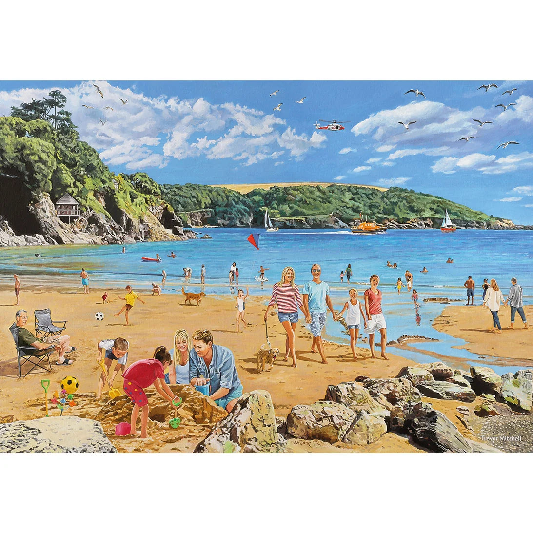 Gibson - Beside the seaside 4 x 500 Piece Jigsaw Puzzle