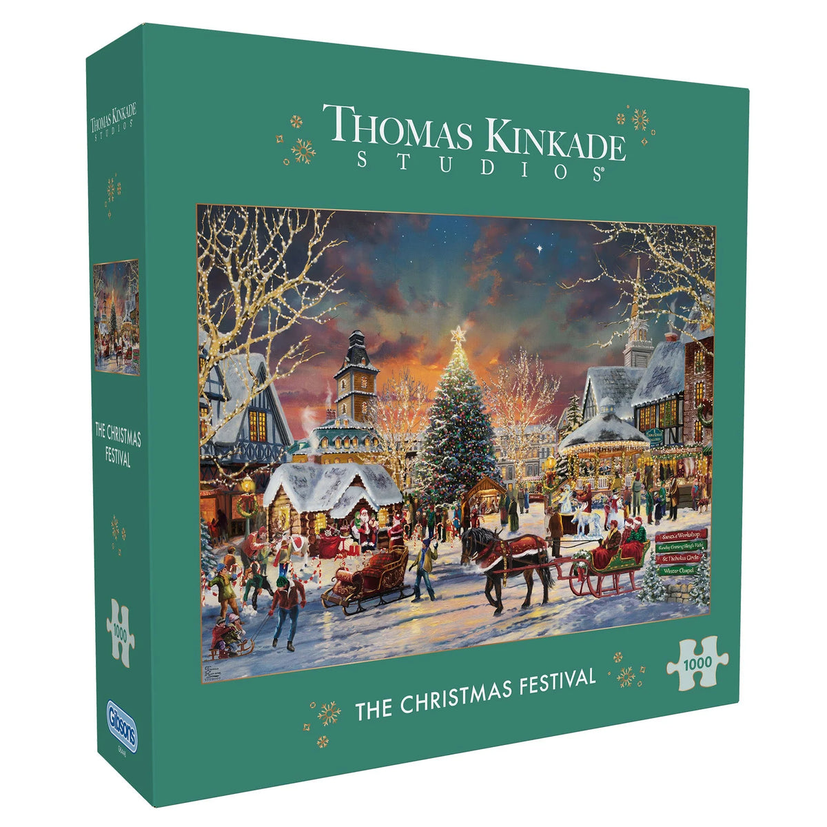 Gibsons - Thomas Kinkade: The Christmas Festival 1000 Piece Jigsaw Puzzle