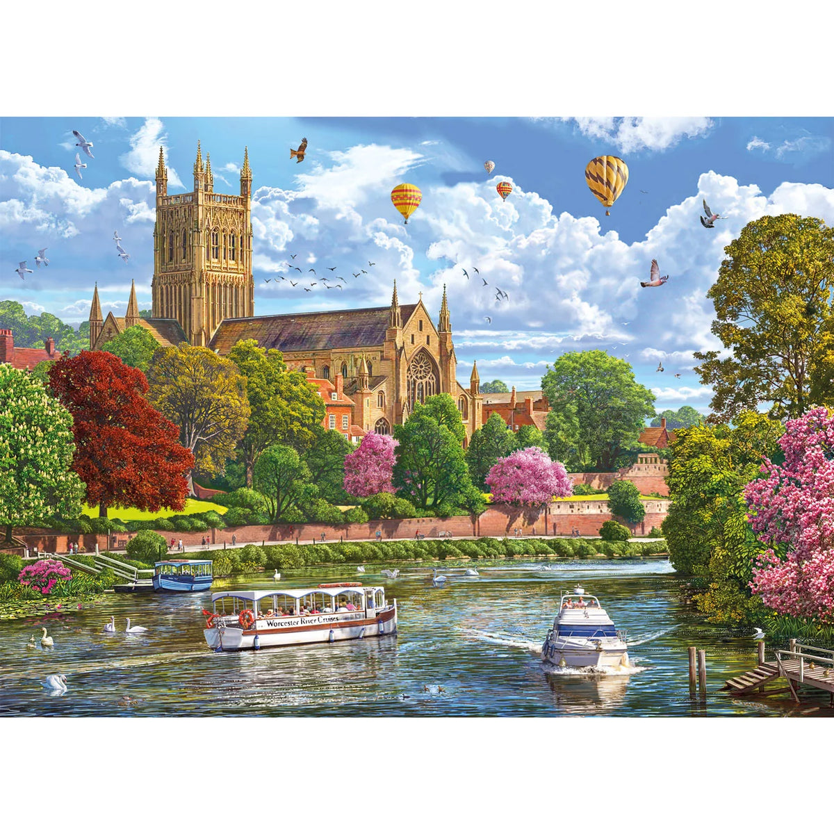 Gibsons - Worcester from the river 1000 Piece Jigsaw Puzzle