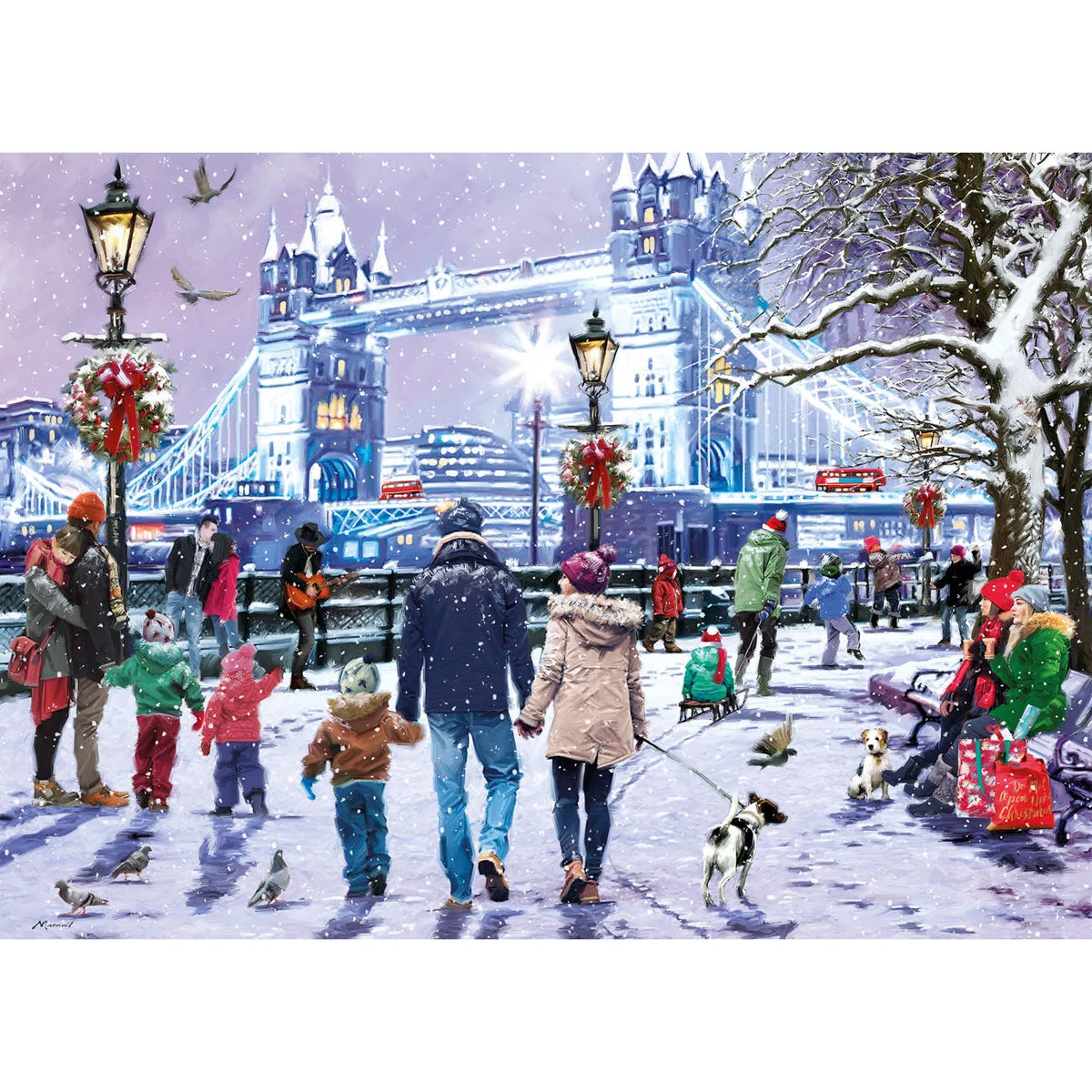 Gibsons - Tower Bridge at Christmas 1000 Piece Jigsaw Puzzle