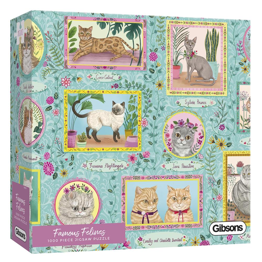 Gibsons - Famous Felines 1000 Piece Jigsaw Puzzle