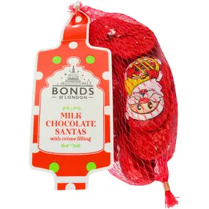Bonds Of London Milk Chocolate Santas With Creme Filling - 80g