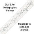 With Love on Your Wedding Day Banner