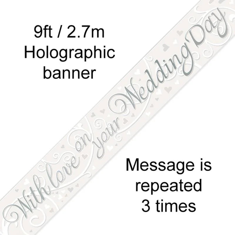 With Love on Your Wedding Day Banner