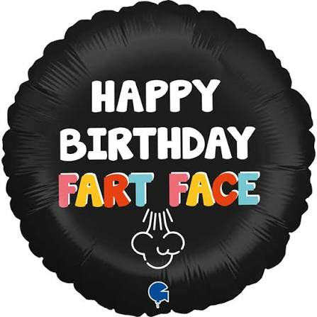 Menu Happy Birthday Fart Face 18inch Round P1