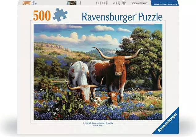 Ravensburger - Loving Longhorns 500 Piece Jigsaw Puzzle