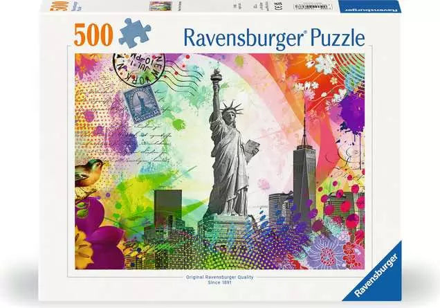 Ravensburger - New York Postcard 500 Piece Jigsaw Puzzle