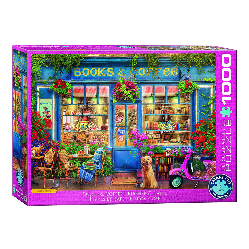 Eurographics - Books & Coffee 1000 Piece Jigsaw Puzzle image 0