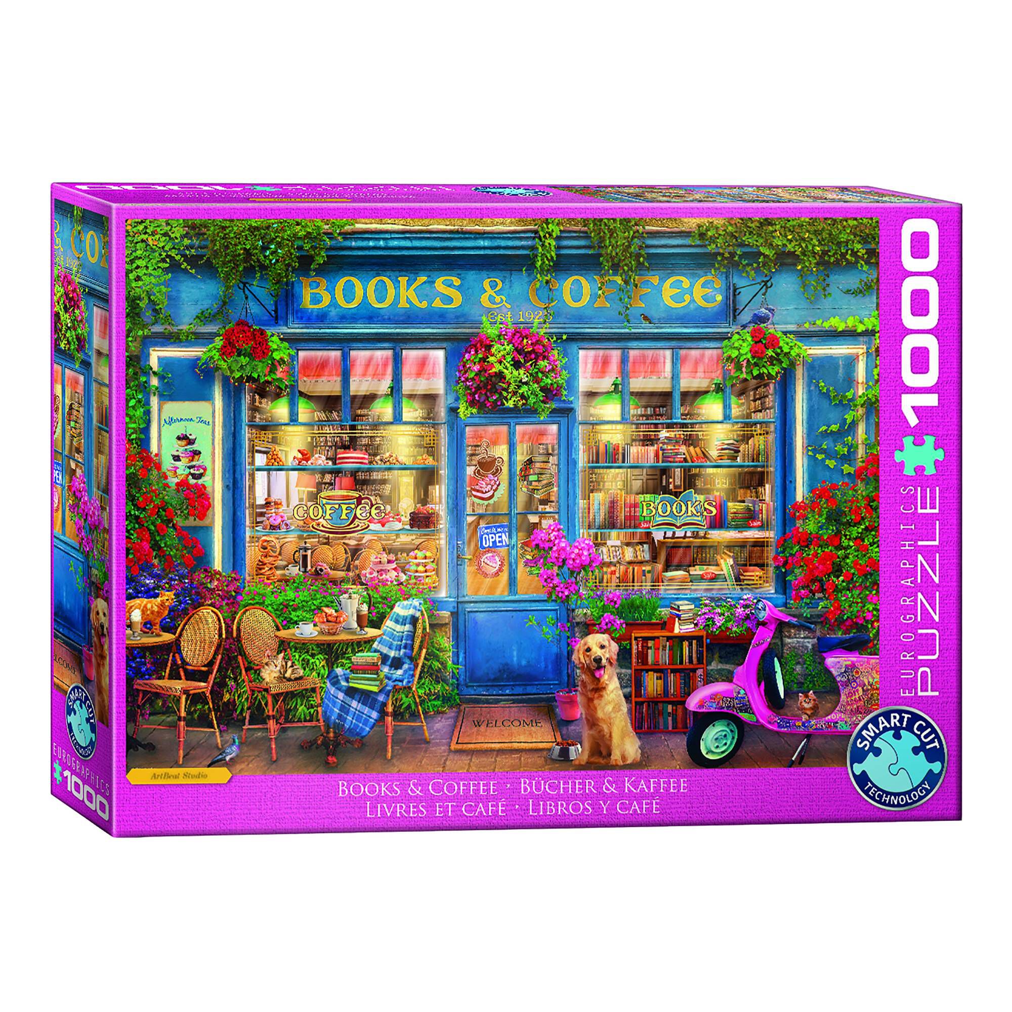 Eurographics - Books & Coffee 1000 Piece Jigsaw Puzzle image 0