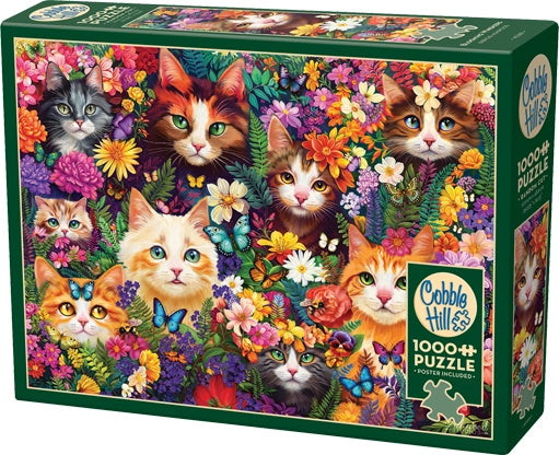 Cobble Hill - Blooming Whiskers 1000 Piece Jigsaw Puzzle
