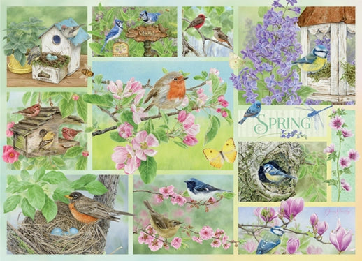 Cobble Hill - Garden Birds in Spring 500 Piece Jigsaw Puzzle