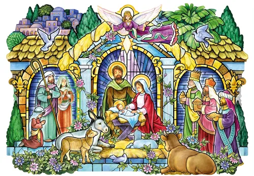 Nativity Window Cracker: 40 Pieces