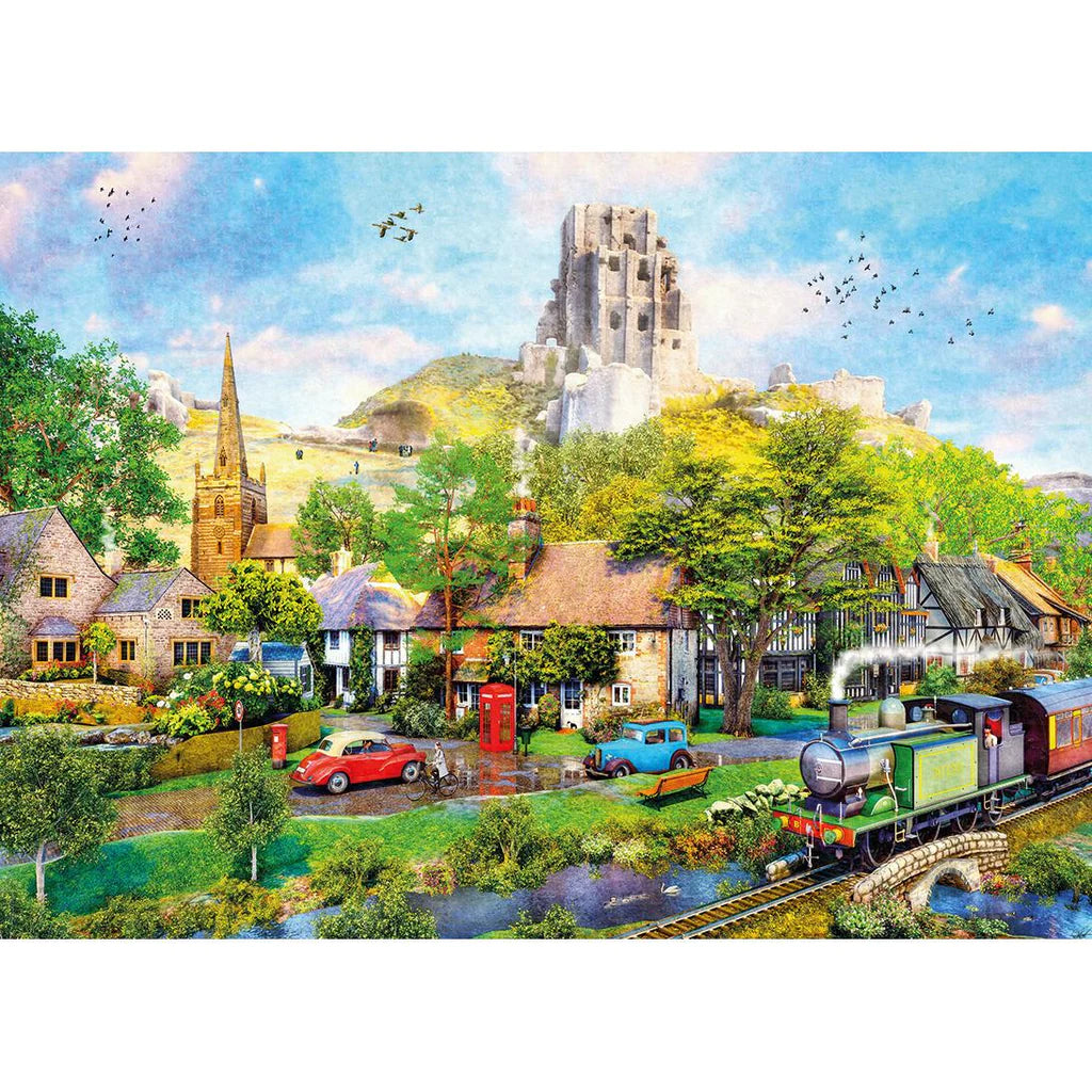 Gibson - Below Corfe Castle 1000 Piece Jigsaw Puzzle image 1