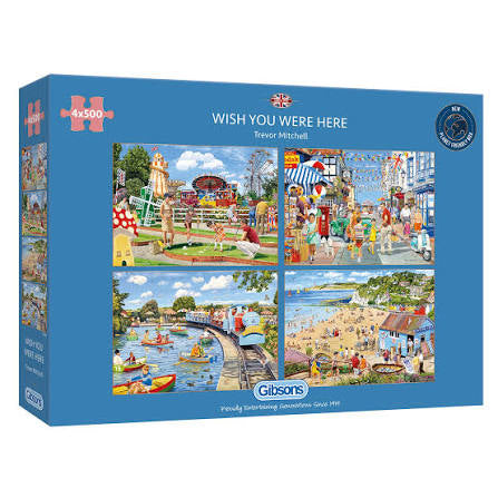 Gibson - Wish You Were Here 4 x 500 Piece Jigsaw Puzzle image 0