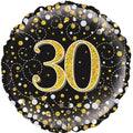 18" - 30th Sparkling Rose Gold Fizz Helium Balloon