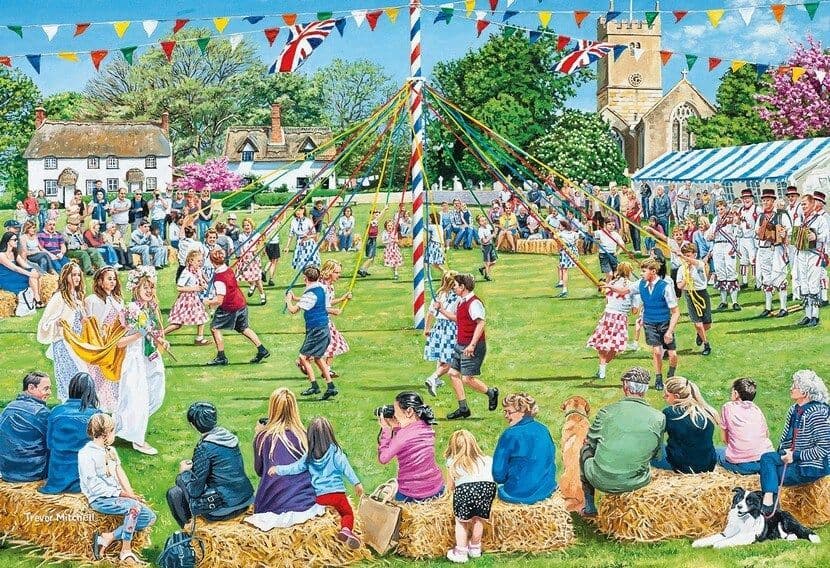 Gibson - Village Celebrations 4 x 500 Piece Jigsaw Puzzle image 1