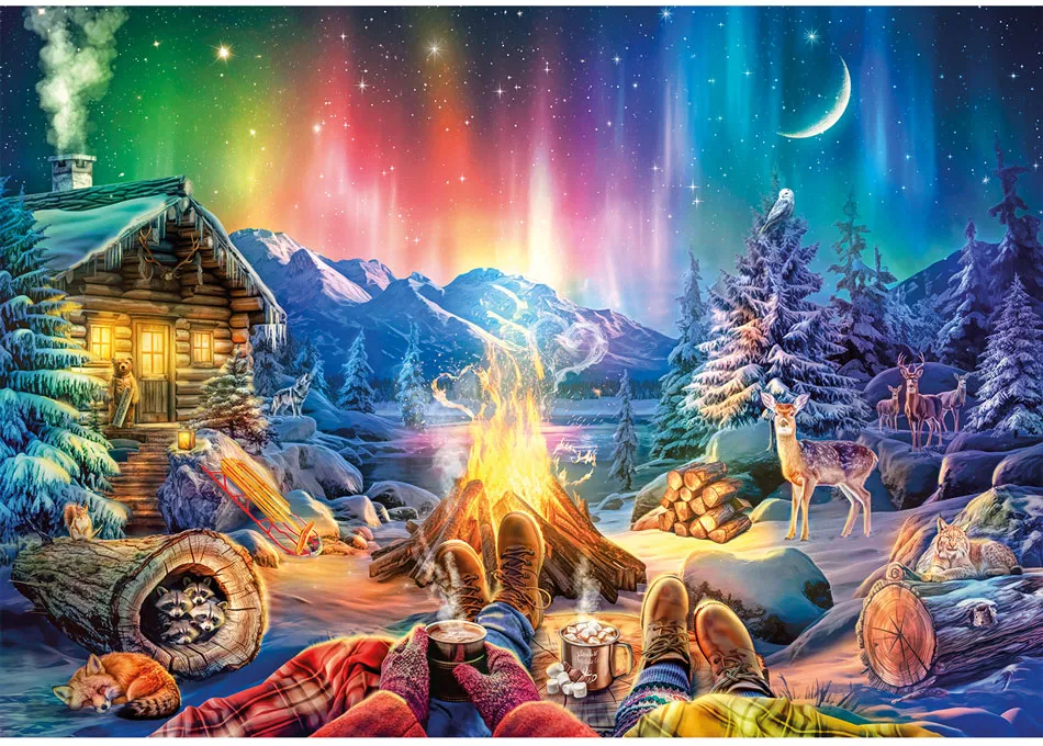Winter Bonfire Night: 250 Pieces