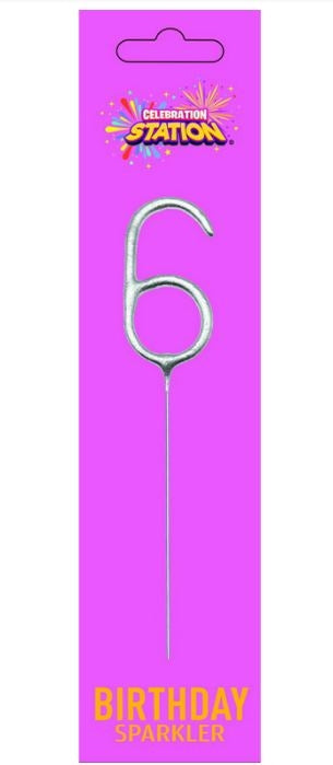 No. 6 Sparkler Candle Silver