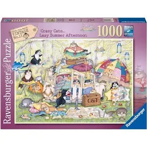Ravensburger - Crazy Cats...Lazy Summer Afternoon 1000 Piece Jigsaw Puzzle image 0