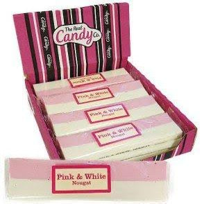 The Real Candy Co Pink & White Soft Nougat Bar 130g image 0