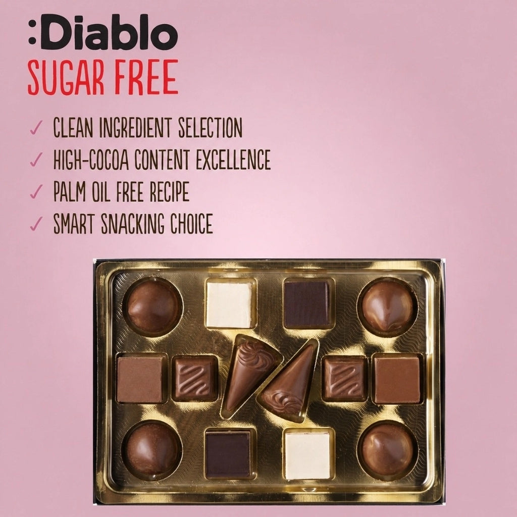 Diablo No Added Sugar Chocolate Box - 142g